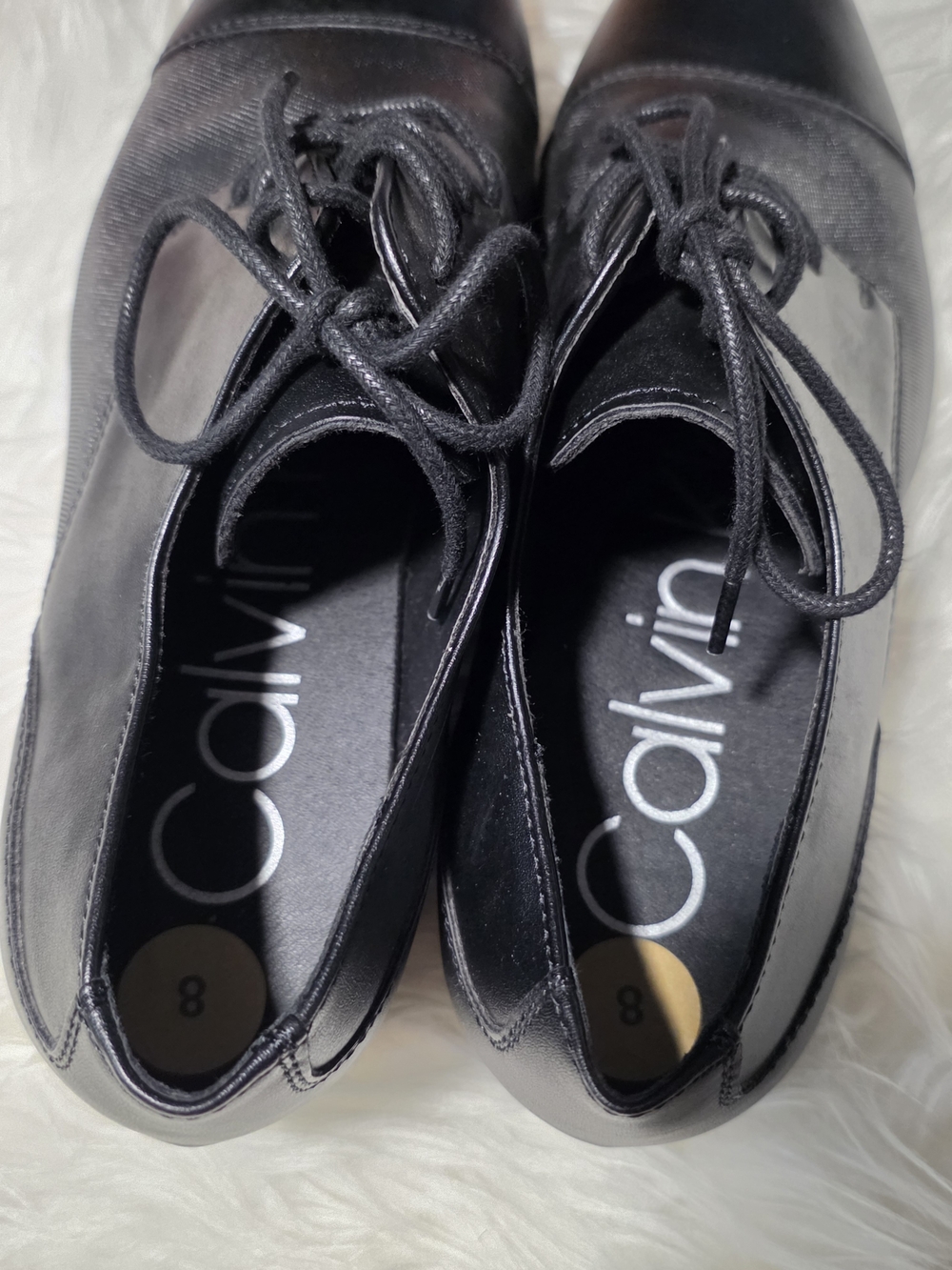 Calvin Klein Men's Black Lace-Up Flats